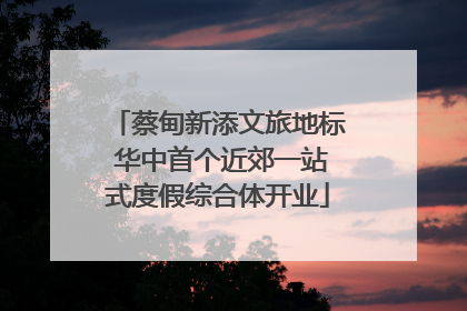 蔡甸新添文旅地标 华中首个近郊一站式度假综合体开业