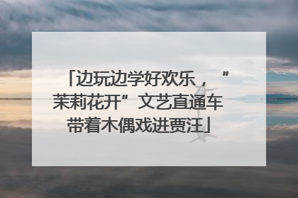 边玩边学好欢乐，“茉莉花开”文艺直通车带着木偶戏进贾汪
