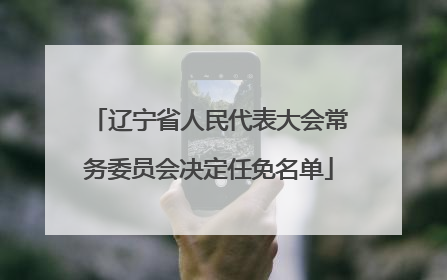 辽宁省人民代表大会常务委员会决定任免名单