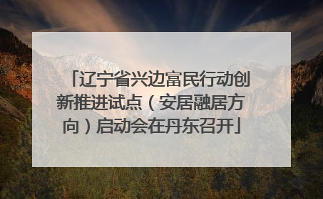 辽宁省兴边富民行动创新推进试点（安居融居方向）启动会在丹东召开