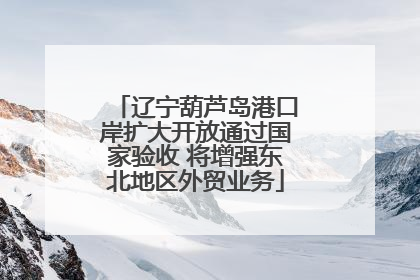 辽宁葫芦岛港口岸扩大开放通过国家验收 将增强东北地区外贸业务