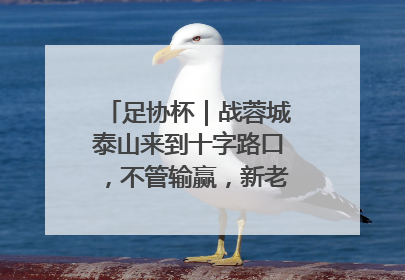 足协杯｜战蓉城泰山来到十字路口，不管输赢，新老交替势在必行