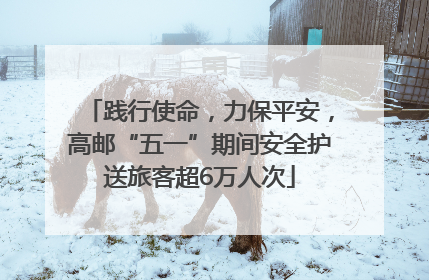 践行使命，力保平安，高邮“五一”期间安全护送旅客超6万人次