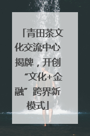 青田茶文化交流中心揭牌，开创“文化+金融”跨界新模式