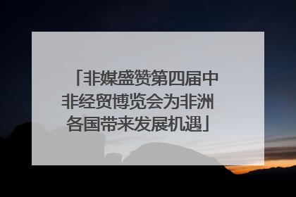 非媒盛赞第四届中非经贸博览会为非洲各国带来发展机遇