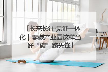 长来长往·见证一体化｜零碳产业园这样当好“碳”路先锋