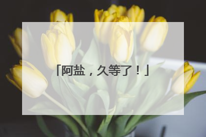 阿盐，久等了！