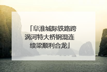 阜淮城际铁路跨涡河特大桥钢混连续梁顺利合龙