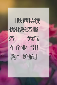 陕西持续优化税务服务——为汽车企业“出海”护航