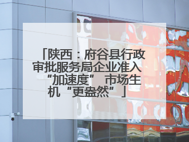 陕西：府谷县行政审批服务局企业准入“加速度” 市场生机“更盎然”
