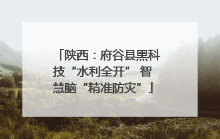 陕西：府谷县黑科技“水利全开” 智慧脑“精准防灾”