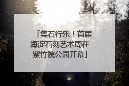集石行乐！首届海淀石刻艺术周在紫竹院公园开幕