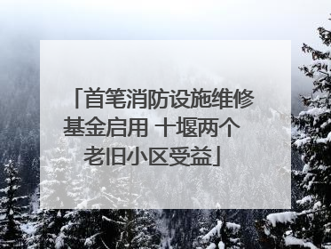 首笔消防设施维修基金启用 十堰两个老旧小区受益