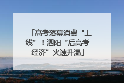 高考落幕消费“上线”！泗阳“后高考经济”火速升温