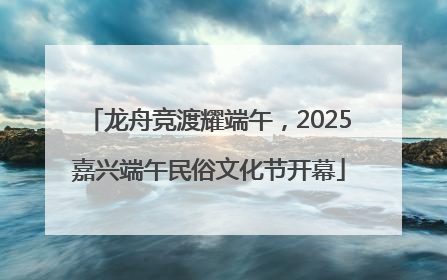 龙舟竞渡耀端午，2025嘉兴端午民俗文化节开幕
