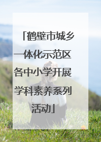 鹤壁市城乡一体化示范区各中小学开展学科素养系列活动