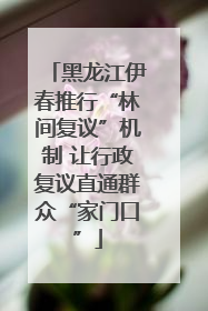 黑龙江伊春推行“林间复议”机制 让行政复议直通群众“家门口”