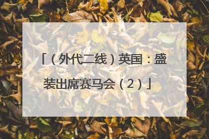 （外代二线）英国：盛装出席赛马会（2）