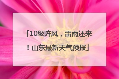 10级阵风，雷雨还来！山东最新天气预报