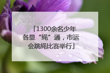 1300余名少年各显“绳”通，市运会跳绳比赛举行