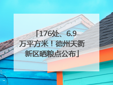 176处、6.9万平方米！德州天衢新区晒粮点公布