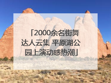 2000余名街舞达人云集 平原湖公园上演动感热潮