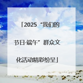 2025“我们的节日·端午”群众文化活动精彩纷呈