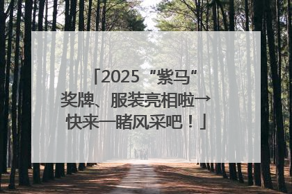 2025“紫马”奖牌、服装亮相啦→快来一睹风采吧！