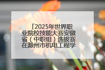 2025年世界职业院校技能大赛安徽省（中职组）选拔赛在滁州市机电工程学校赛点落下帷幕