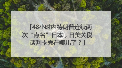 48小时内特朗普连续两次“点名”日本，日美关税谈判卡壳在哪儿了？