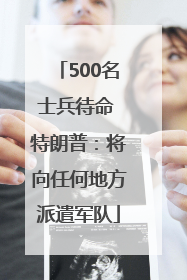 500名士兵待命 特朗普：将向任何地方派遣军队